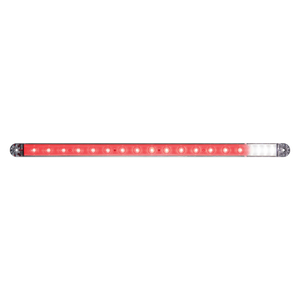 Clear LED lens, red diodes thin line over 80 stop/turn/tail/back-up light