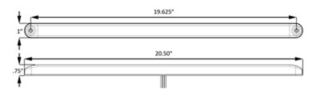 Clear LED lens, red diodes thin line over 80 stop/turn/tail/back-up light