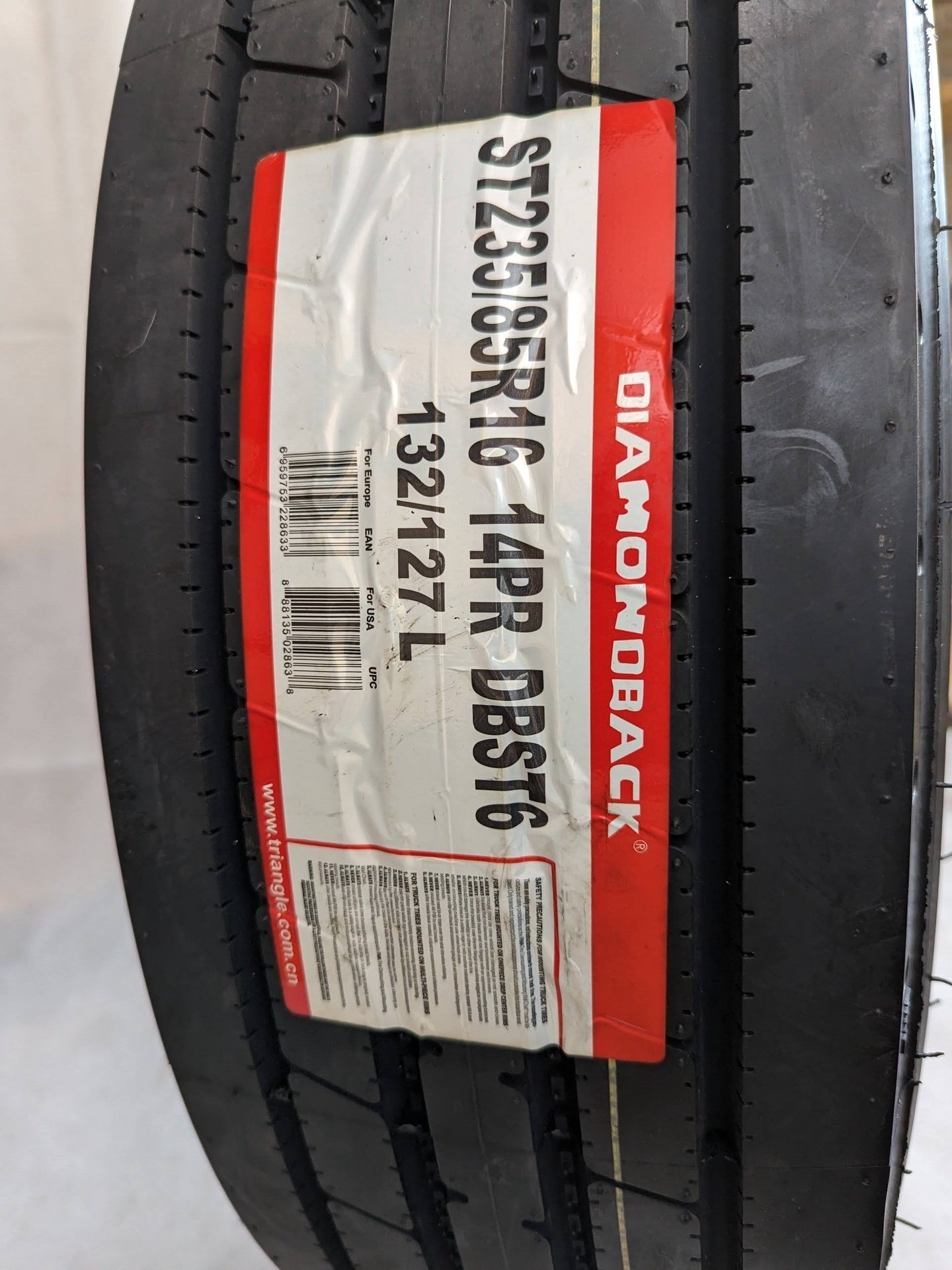 235/85/16 DIAMOND BACK  14 PLY G RATED TIRE ONLY