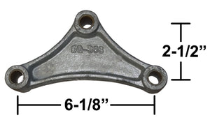 Heavy-Duty 6 1/8" Double Eye Suspension Equalizer for 1 3/4" Leaf Springs