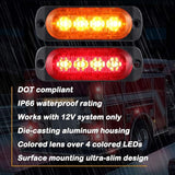 Red Amber LED Trailer Clearance and Side Marker Lights