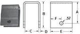 4 1/4" SPRING HANGER FRONT 4-1/4" DROP