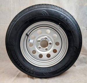 205/75R15 Rambler Tire on Vesper 5 Lug Gray Mod Wheel 5x4.5 Load Range C