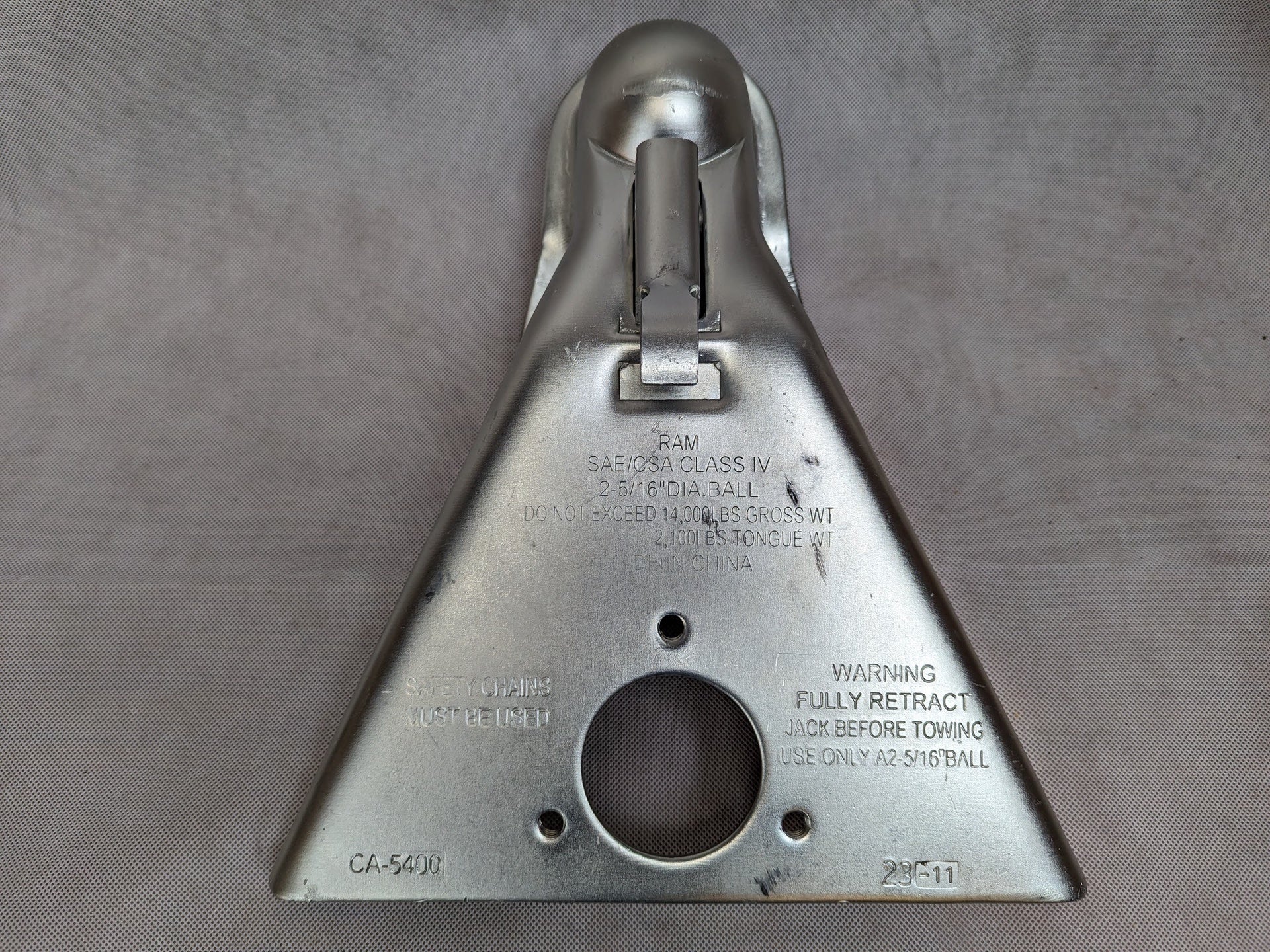 2-5/16" Ball A-Frame coupler 14k rating - Zinc Coated