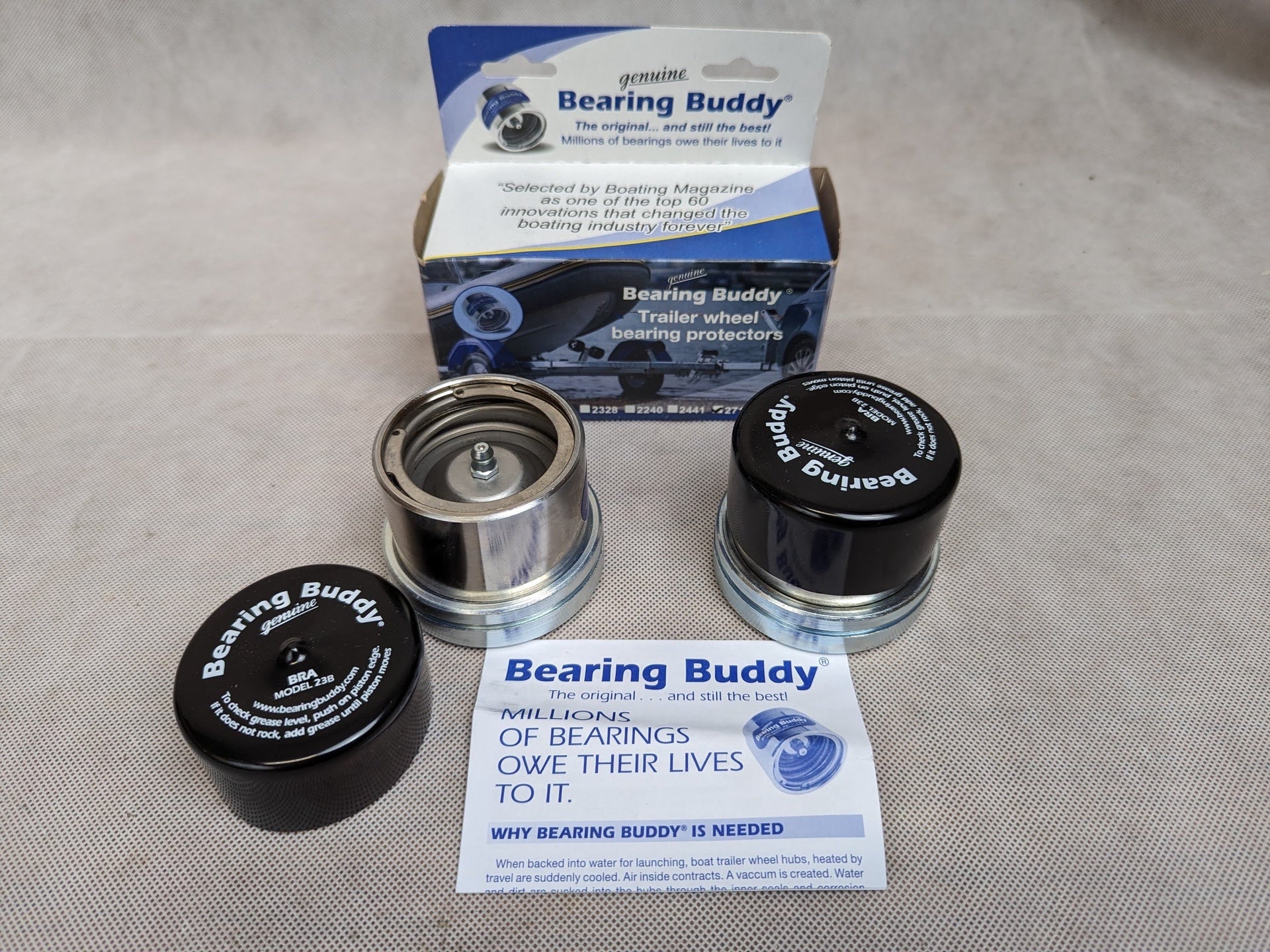 Genuine Bearing Buddy 2717A Chrome Plated - (Includes The Vinyl Cover) 1 Pair