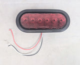 Tecniq T66 LED Oval S/T/T Lamp - Red w/  Grommet & Pigtail KIT