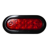 Tecniq T66 LED Oval S/T/T Lamp - Red w/  Grommet & Pigtail KIT