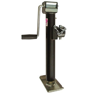 Round, Pipe Mount Swivel Jack w/ Footplate - Weld On - Sidewind - 15-1/2
