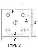 Dexter Tie Plate  Tube Axle 1.75