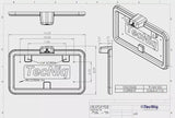 Tecniq New OEM License Plate Frame with Light