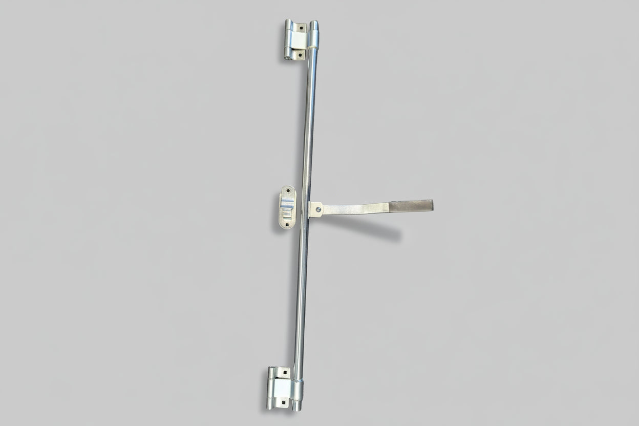 45" Cargo Trailer Cam Bar Lock w/ Latch – Zinc Plated Ramp Door Latch