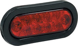 Buyers Products 5626510 6 Inch Red Oval Stop/Turn/Tail Light With 10 LEDs Kit