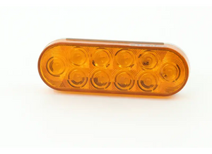 Amber Oval LED Trailer Light for Turn Signals & Parking - 6 1/2"