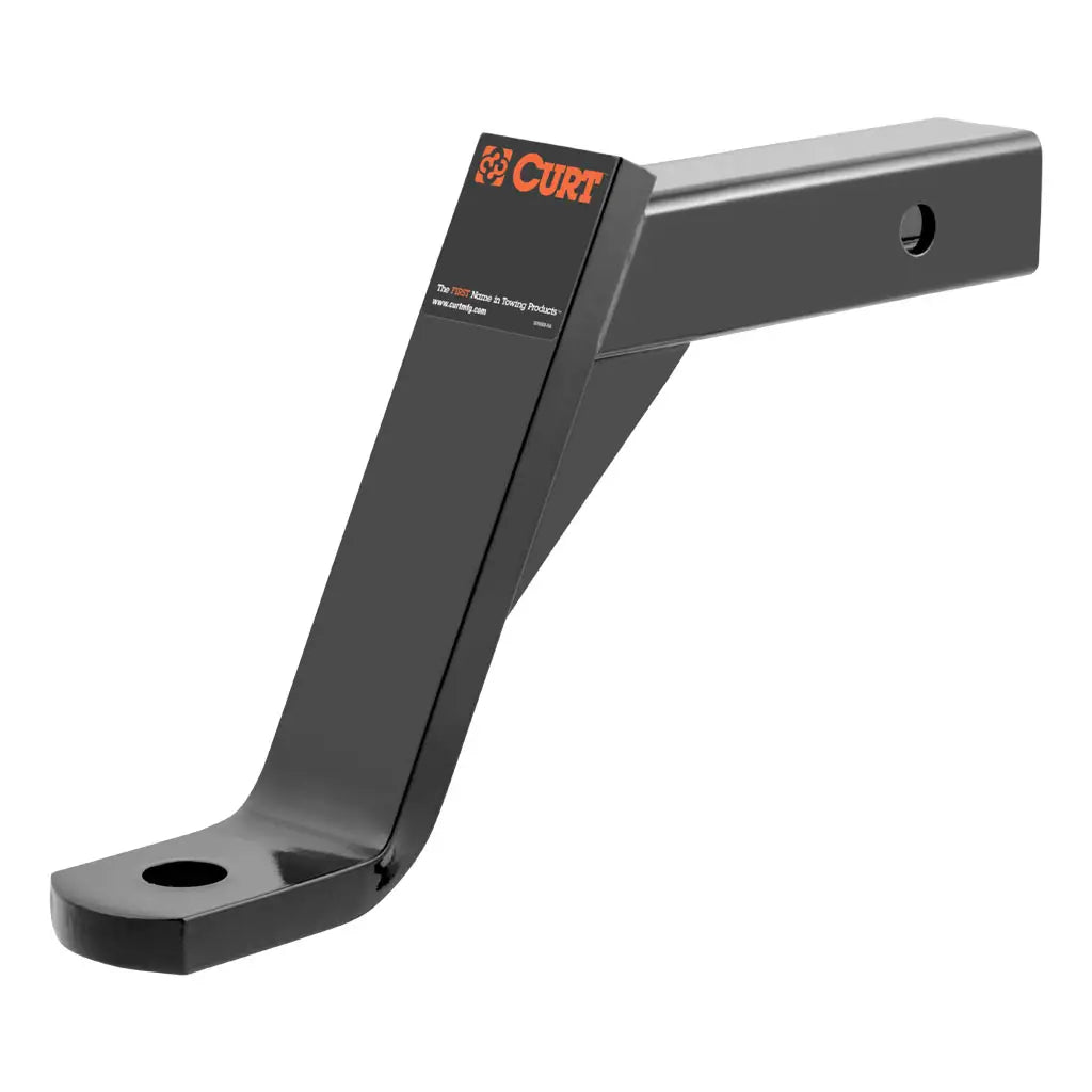 Curt 45090 Lifted Truck Trailer Hitch Mount , Fits 2-in Receiver, 5,000 lbs, 8-Inch Drop, Black