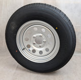 5 LUG 15" GRAY STEEL WHEEL W 205/75/15 CONTENDER RADIAL TIRE LOAD C