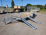 Silver Ox 7x14 Single Axle Aluminum Utility Trailer with ATV Side Ramps