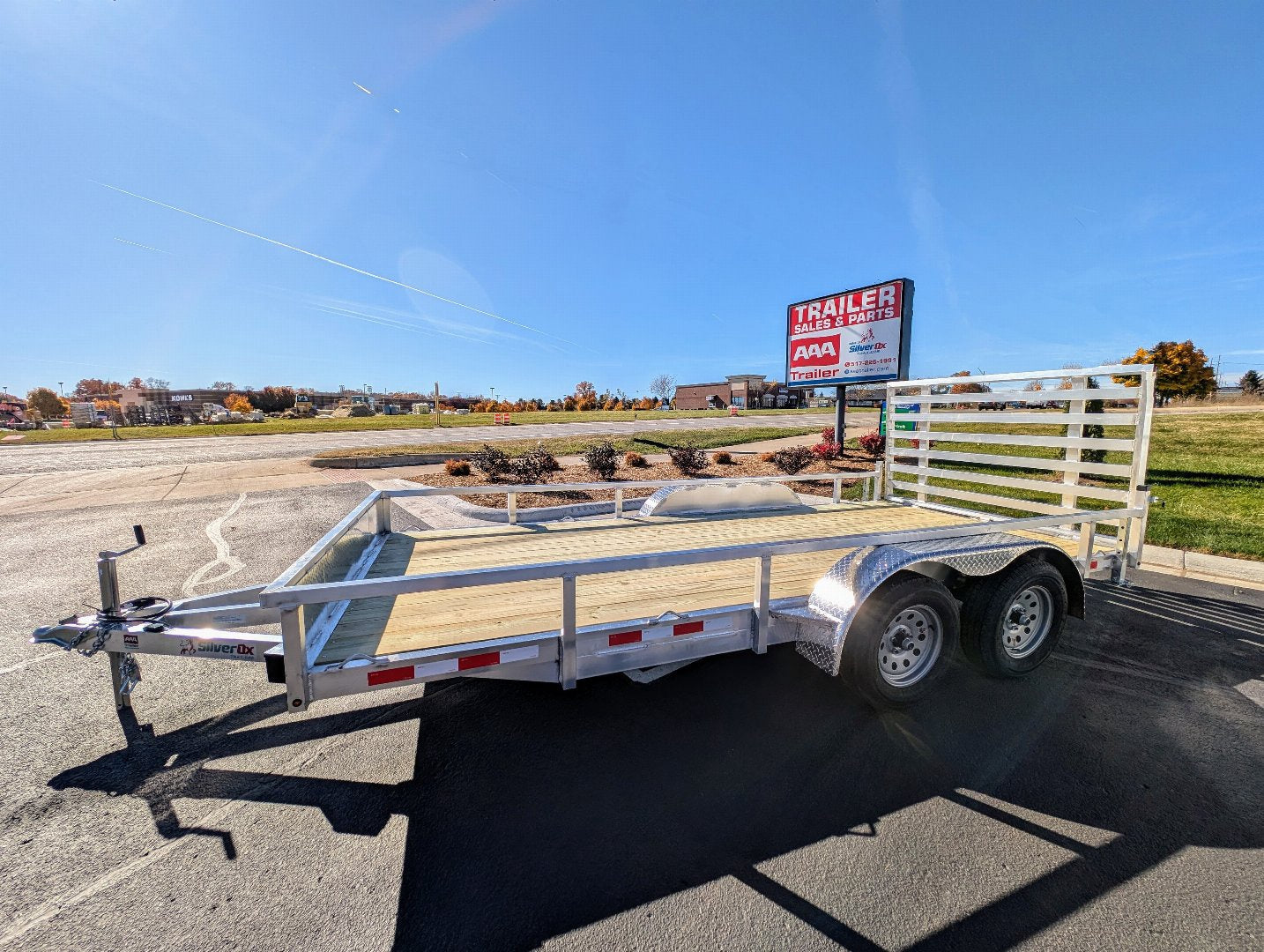 Silver Ox  7x16 Tandem Axle Aluminum Utility Trailer with Deluxe Heavy Duty Package