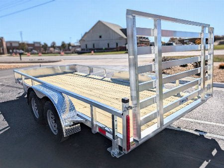 Silver Ox  7x16 Tandem Axle Aluminum Utility Trailer with Deluxe Heavy Duty Package