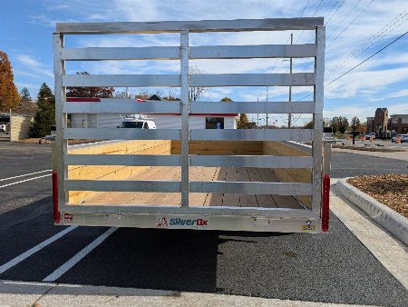 Silver Ox 6x12 Single Axle Woody 3 Board Woodside Aluminum Utility Trailer