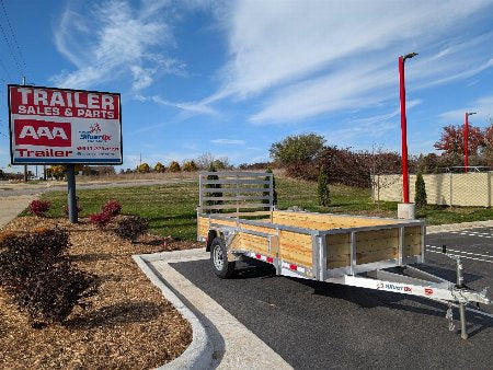 Silver Ox 6x12 Single Axle Woody 3 Board Woodside Aluminum Utility Trailer