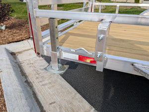 Silver Ox 7x16 Tandem Axle Aluminum Utility Trailer with HD and Side Ramps