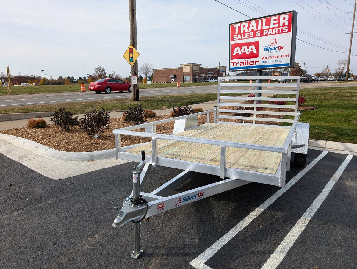 Silver Ox 7x14  Single Axle Aluminum Utility Trailer with DoveTail