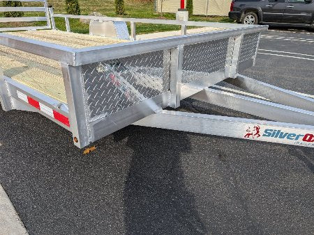 Silver Ox 7x14 Single Axle Aluminum Utility Trailer  with Stoneguard