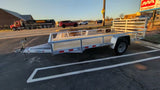 Silver Ox 7x14 Single Axle Aluminum Utility Trailer with Folding Gate