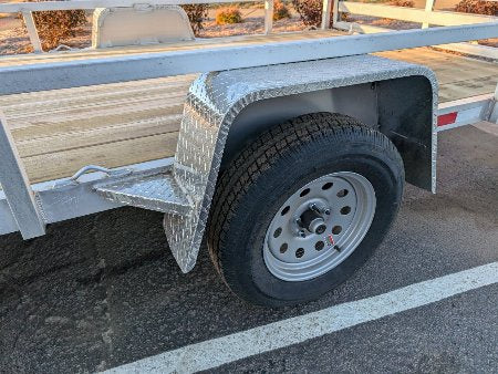 Silver Ox 7x14 Single Axle Aluminum Utility Trailer with Folding Gate