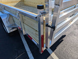 New Silver Ox 6x12 Single Axle Woody  3 Board Aluminum Utility Trailer with Dovetail, Bi fold Gate,  and Extra Tie Downs