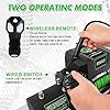 Winch 9500lb Winch 12V Waterproof Electric Winch Synthetic Rope Winch with Wireless Remote and Corded Control for Truck SUV Jeep Wrangle (Green Rope)