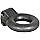 Plain Finish Forged Steel Tow Eye, 3" ID, 10 Ton Towing Eye, Pintle Hook Hitch Lunette Ring for Adjustable Channel Bracket, MGTW 20,000lbs