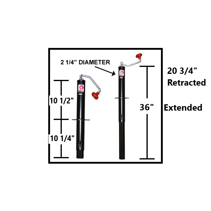 Top Wind RAM 5000lb A Frame Trailer Tongue Jack