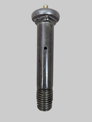 A black metal center bolt with a pinhole, typically used for axle parts.