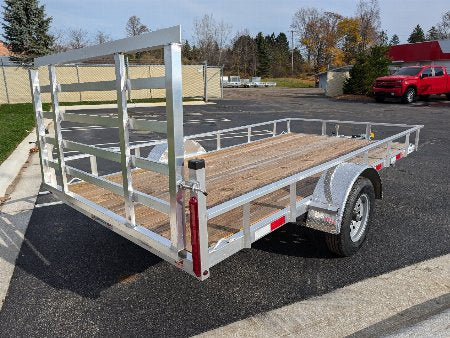 New Silver Ox  Mighty Lite 6x12 Single Axle Aluminum Utility Trailer