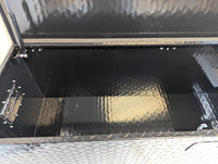 48 Inch Black Aluminum Diamond Plate, Heavy Duty Waterproof Tongue Storage Organizer box - component detail | AAA Trailer