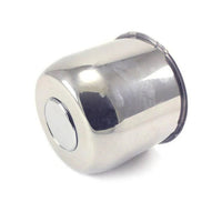 4.9" Stainless Steel Trailer Center Cap for Aluminum Wheels - alternate angle | AAA Trailer