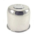 4.9" Stainless Steel Trailer Center Cap for Aluminum Wheels - close-up view | AAA Trailer