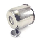 4.9" Stainless Steel Trailer Center Cap for Aluminum Wheels - close-up view | AAA Trailer