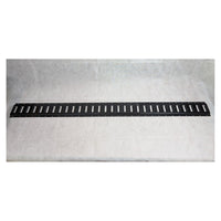 5-Foot Black Steel Horizontal E-Track Tie-Down Rail - 2x4 - full product view | AAA Trailer