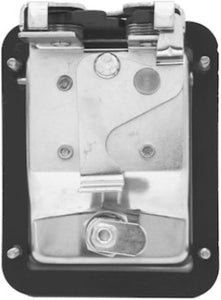 Buyers Products L3885RLS Stainless Steel Rotary Single Point Paddle Latch, 1/2 Inch Striker, Locking Tool Box Latch for Utility Boxes, Tack Boxes