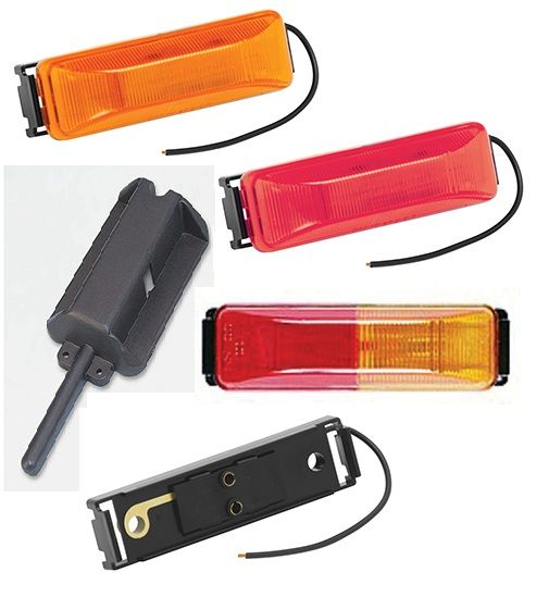 LED Rectangular 3 3/4" x 1 1/4" Red Clearance Light