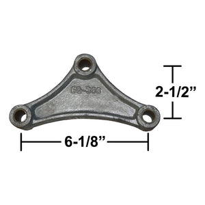 Heavy-Duty 6 1/8" Double Eye Suspension Equalizer for 1 3/4" Leaf Springs - full product view | AAA Trailer