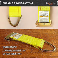 6" E-Track Rope Tie Off - Yellow | 4,400 lbs. BS - component detail | AAA Trailer
