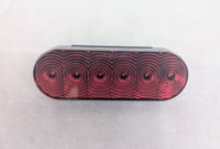 6-Inch Oval Red LED Stop, Tail, Turn Light with Grommet Mount - full product view | AAA Trailer