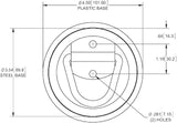 Sierra Pacific Engineering 4 Pack D Ring Steel Tie-Downs Floor Flush Surface Mount