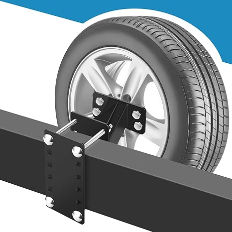 Spare Tire CarrierHeavy Duty Lock Holder,Fits 4 & 5 & 6 Lugs Trailer Wheels on 4", 4.5'', 4.75'', 5'' and 5.5'' Bolt Patterns,Holds up to 150 Lbs
