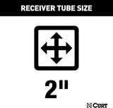 CURT 13454 Class 3 Trailer Hitch, 2-Inch Receiver, Compatible with Select Ford Escape, Lincoln Corsair , Black