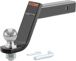 CURT 45065 Lifted Truck Trailer Hitch Mount with 2-5/16-Inch Ball & Pin, Fits 2-Inch Receiver, 7,500 lbs, 6-Inch Drop