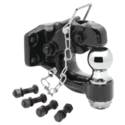 Buyers Products BH82516 8-Ton Combination Hitch, 2-5/16 Inch Ball , 16000 MGTW, Hook W/Coupler Or Lunette Eye